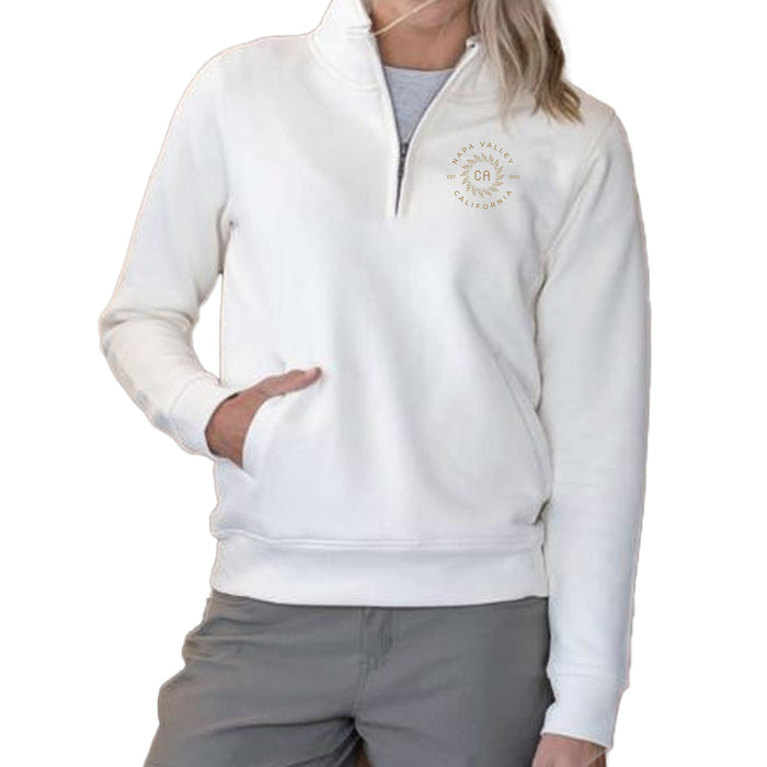 Landway Ladies 9 Oz. Rockridge Cotton Poly Quarter Zip