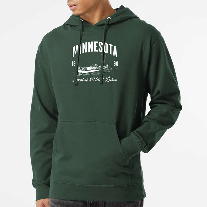 Custom Wholesale Independent Trading Co. Unisex 10 Oz. Heavyweight Hooded Sweatshirt Printed in CABIN Collection Design