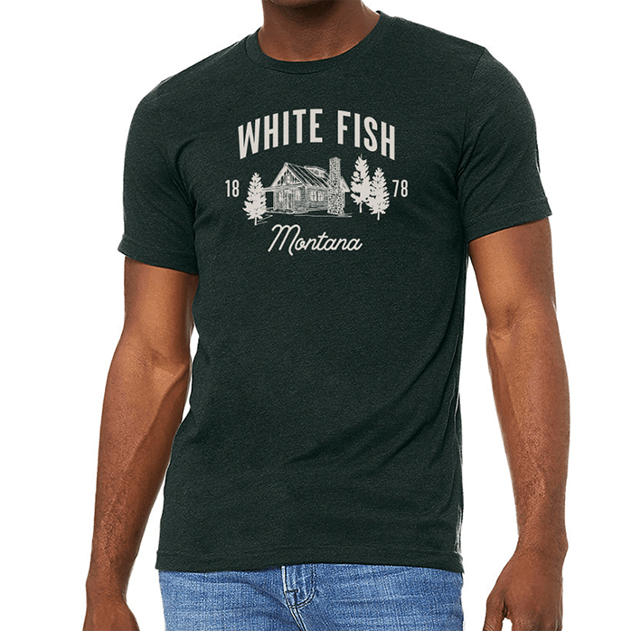 Bella + Canvas Unisex 4.2 Oz. CVC Jersey Tee Printed with a Customizable CABIN  COLLECTION Design