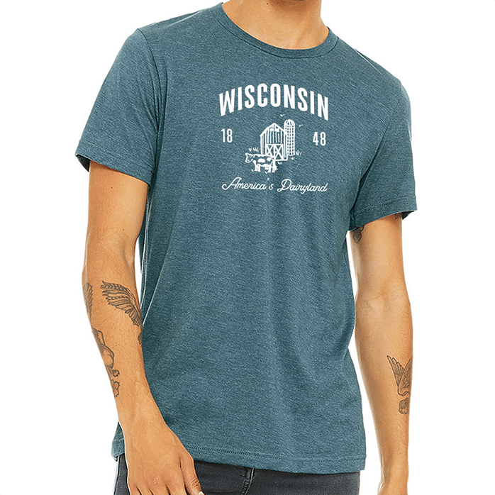 Bella + Canvas Unisex 4.2 Oz. CVC Jersey Tee Printed with a Customizable CABIN  COLLECTION Design