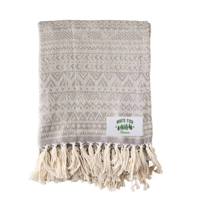 Custom Wholesale reGen rPET Woven Throw Blanket Printed with CABIN COLLECTION