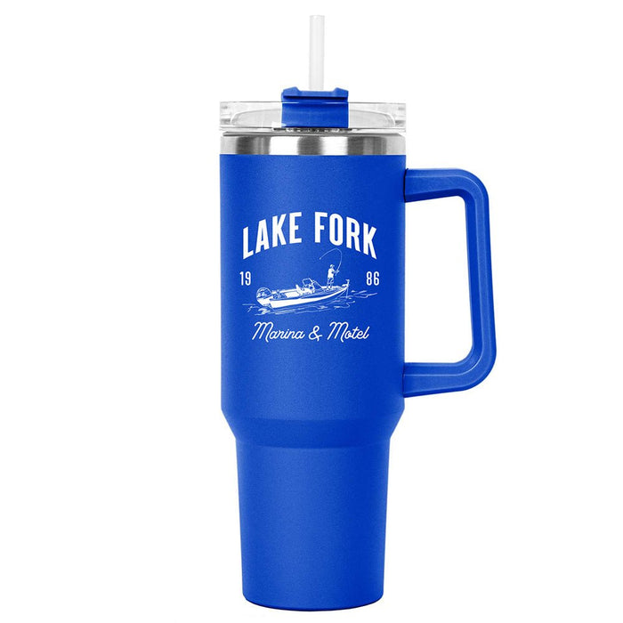 40 Oz. Big Boom Stainless Insulated Mug Printed with a Customizable CABIN COLLECTION Design