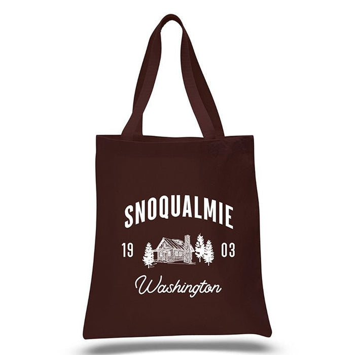 12 Oz. Colored Canvas Simple Tote Bag Printed with a Customizable CABIN COLLECTION Design