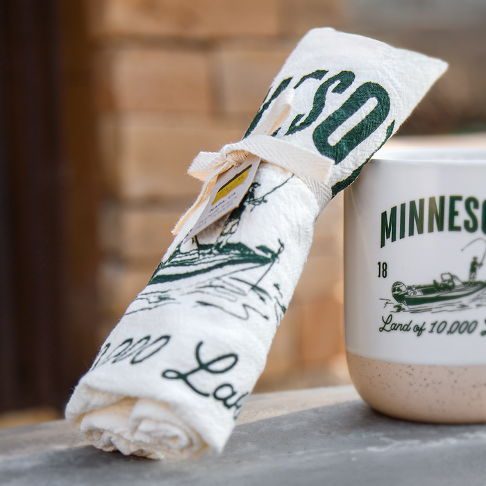 Custom CABIN Flour Sack Tea Towel - White