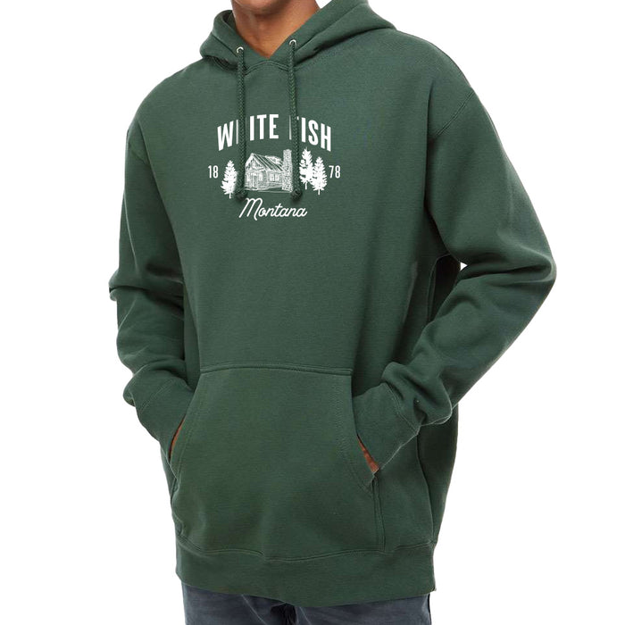 Custom Wholesale Independent Trading Co. Unisex 10 Oz. Heavyweight Hooded Sweatshirt Printed in CABIN Collection Design