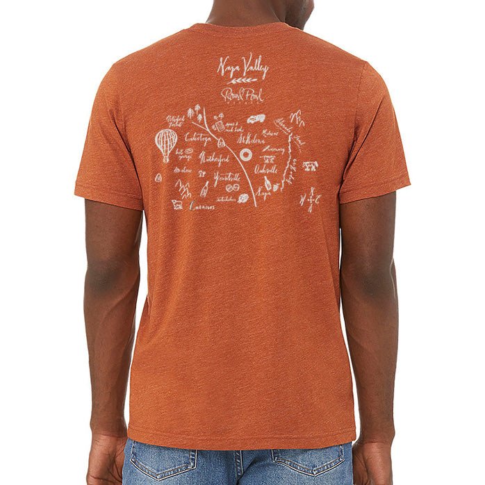 Bella + Canvas Unisex 4.2 Oz. CVC Jersey Tee Printed with a Customizable CALLIGRAPHY MAP COLLECTION Design