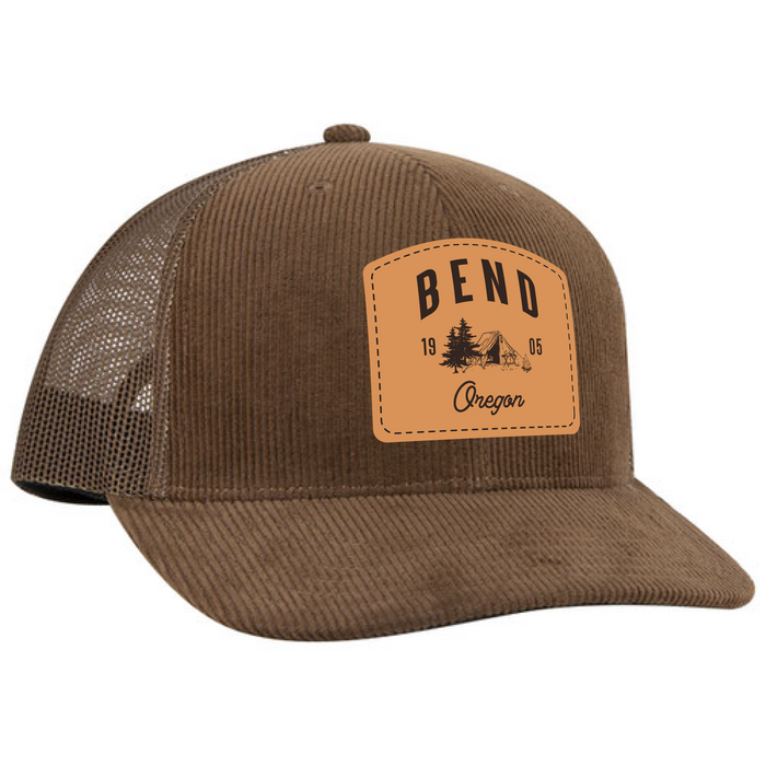 Otto Cap Corduroy 6 Panel Mid Profile Mesh Back Trucker Cap