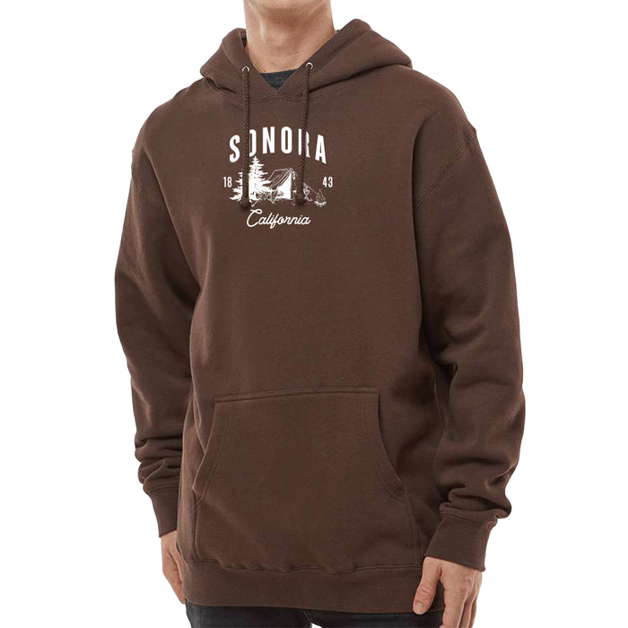 Custom Wholesale Independent Trading Co. Unisex 10 Oz. Heavyweight Hooded Sweatshirt Printed in CABIN Collection Design