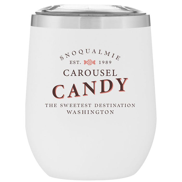 Custom Wholesale 12 Oz. Stainless Insulated Stemless Wine Cup