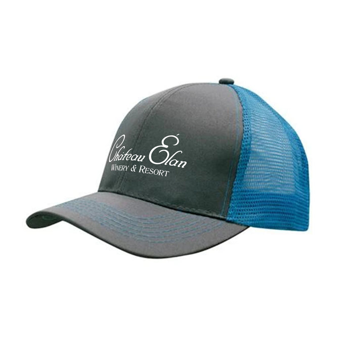 Custom BRAND / LOGO Headwear USA PolyTwill 6 Panel Trucker Cap