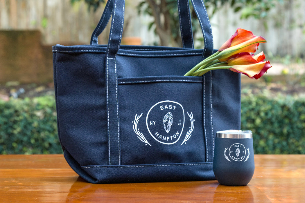 Custom COASTAL 24 Oz. Cotton Canvas Medium Yacht Tote Bag