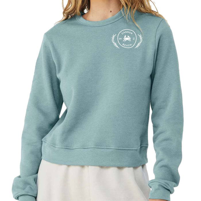 Custom Wholesale Bella + Canvas Women 8 Oz. Sponge Fleece Crewneck Sweatshirt