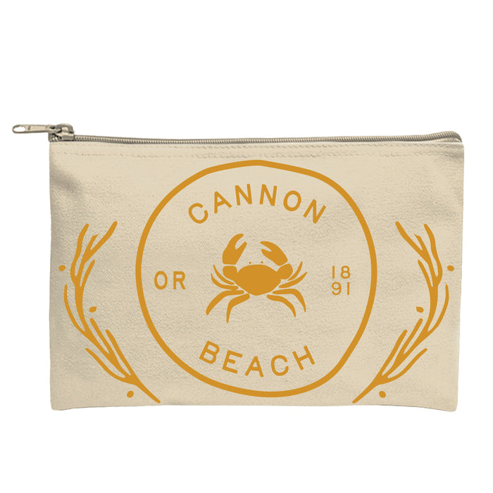 Custom COASTAL 14 oz. Recycled Canvas Zippered Pouch