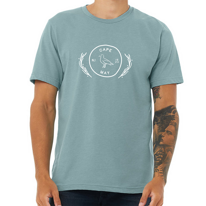 Bella + Canvas Unisex 4.2 Oz. CVC Jersey Tee Printed with a Customizable COASTAL COLLECTION Design