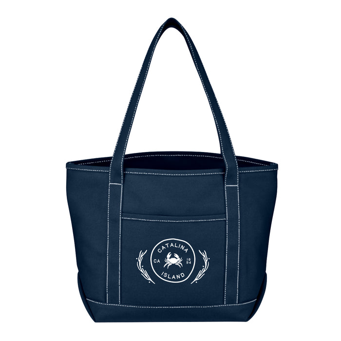 Custom COASTAL 24 Oz. Cotton Canvas Medium Yacht Tote Bag