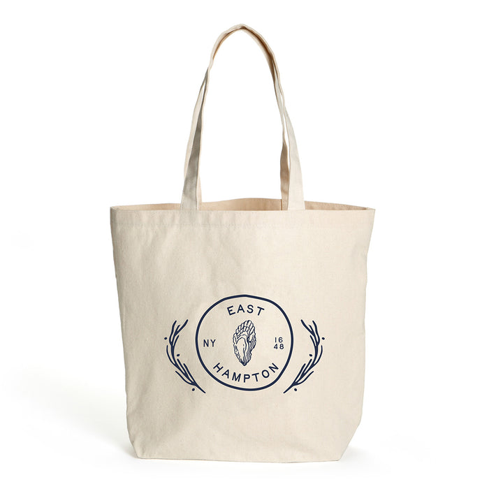 Custom Wholesale 10 Oz. Natural Canvas Market Tote Printed in a  COASTAL Design