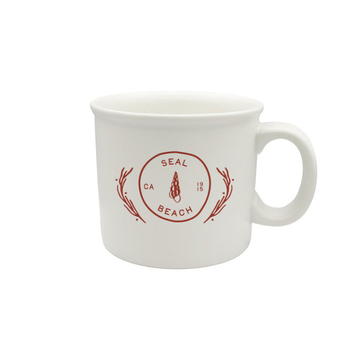 Custom Wholesale 14 Oz. Chunky Ceramic Mug Printed in COASTAL Design