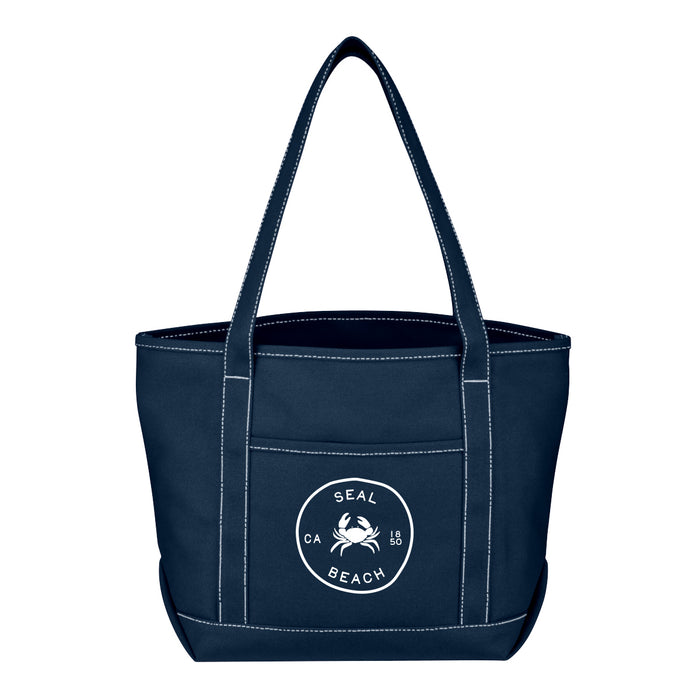 Custom COASTAL 24 Oz. Cotton Canvas Medium Yacht Tote Bag