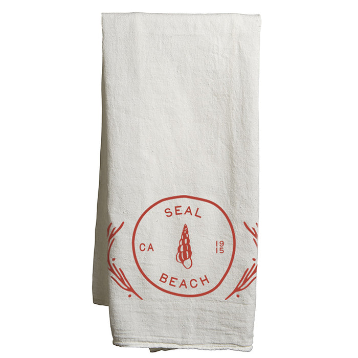 Custom COASTAL Flour Sack Tea Towels - White