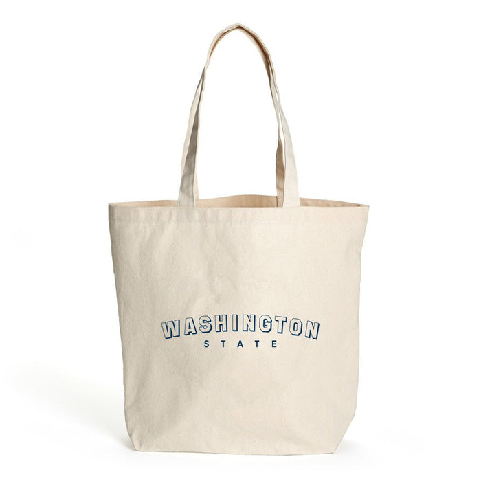 10 Oz. Natural Canvas Market Tote Printed with a Customizable BLOCK SPORT Design