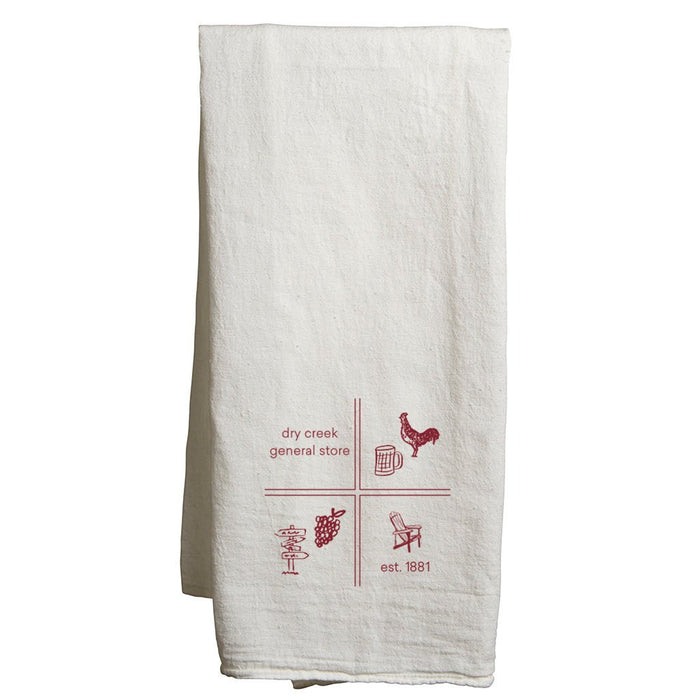22" x 38" Flour Sack Tea Towel Printed with a Customizable SQUARES COLLECTION Design
