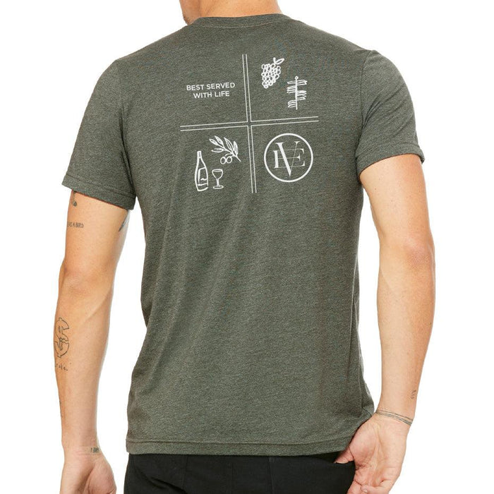 Bella + Canvas Unisex 4.2 Oz. CVC Jersey Tee Printed with a Customizable SQUARE COLLECTION Design