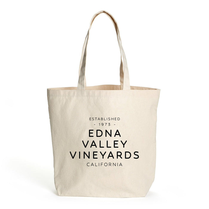 10 Oz. Natural Canvas Market Tote Printed with a Customizable TEXT Design