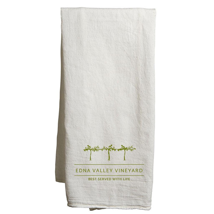 Flour Sack White Tea Towels Printed with a Customizable VINES COLLECTION Design - Mercantile 12