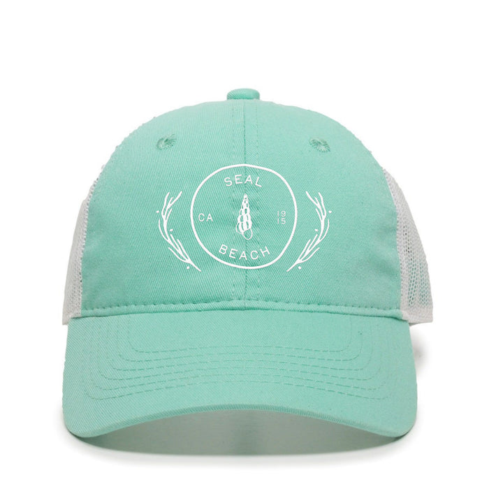 Custom COASTAL Garment Washed Cotton Twill Trucker Cap
