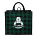 Buffalo Plaid Printed Jute Tote Customized with your Brand or Logo - Mercantile 12