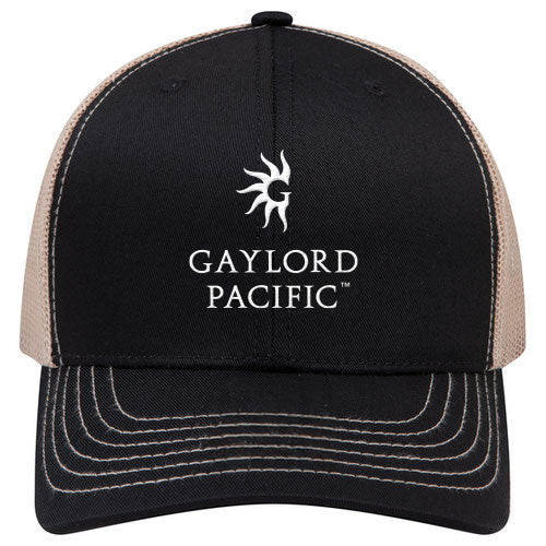 Custom BRAND / LOGO Cotton Blend Twill 6 Panel Mid Profile Mesh Back Trucker Cap