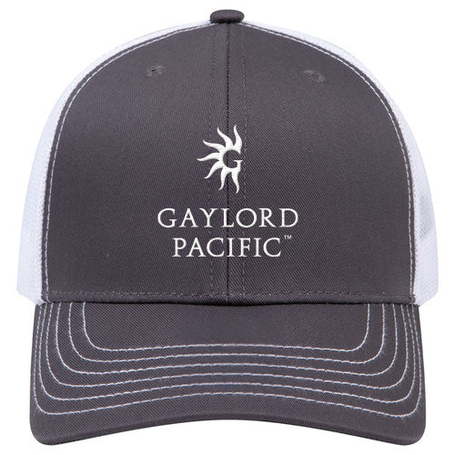 Custom BRAND / LOGO Cotton Blend Twill 6 Panel Mid Profile Mesh Back Trucker Cap