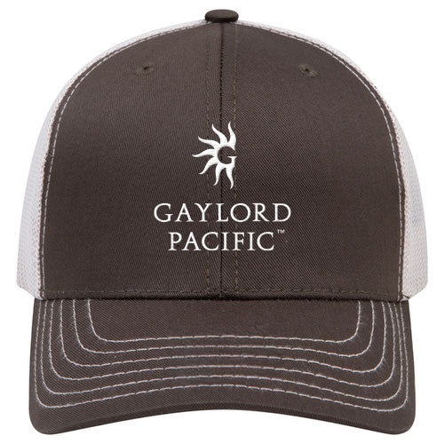 Custom BRAND / LOGO Cotton Blend Twill 6 Panel Mid Profile Mesh Back Trucker Cap
