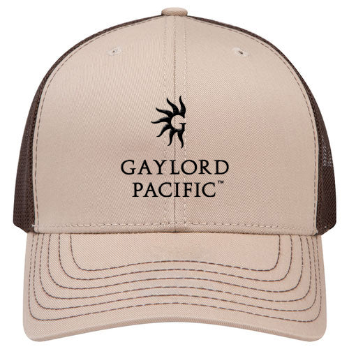 Custom BRAND / LOGO Cotton Blend Twill 6 Panel Mid Profile Mesh Back Trucker Cap
