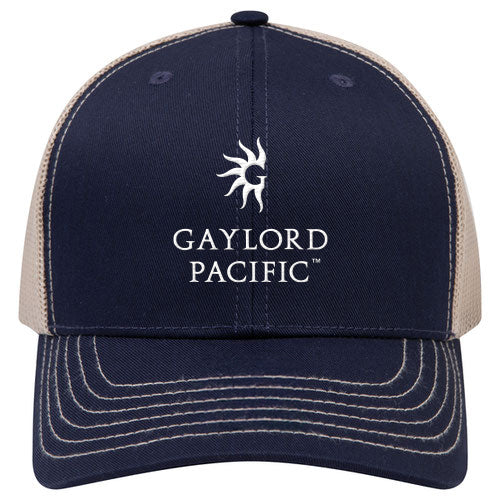 Custom BRAND / LOGO Cotton Blend Twill 6 Panel Mid Profile Mesh Back Trucker Cap