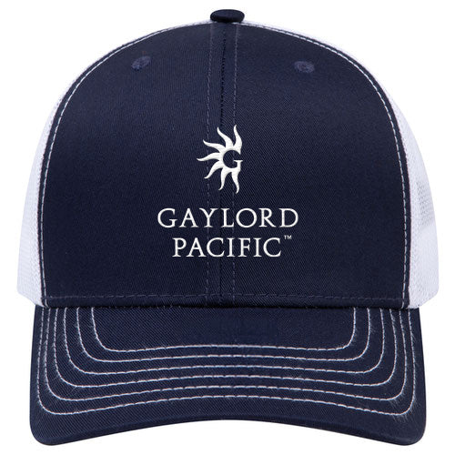 Custom BRAND / LOGO Cotton Blend Twill 6 Panel Mid Profile Mesh Back Trucker Cap