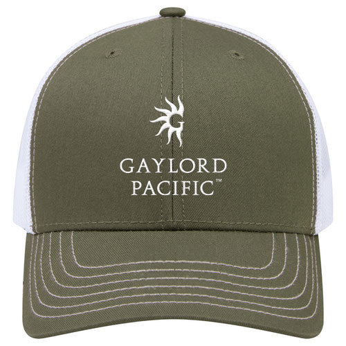 Custom BRAND / LOGO Cotton Blend Twill 6 Panel Mid Profile Mesh Back Trucker Cap