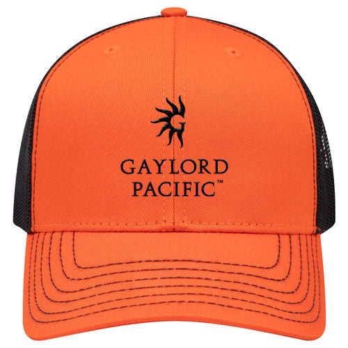 Custom BRAND / LOGO Cotton Blend Twill 6 Panel Mid Profile Mesh Back Trucker Cap