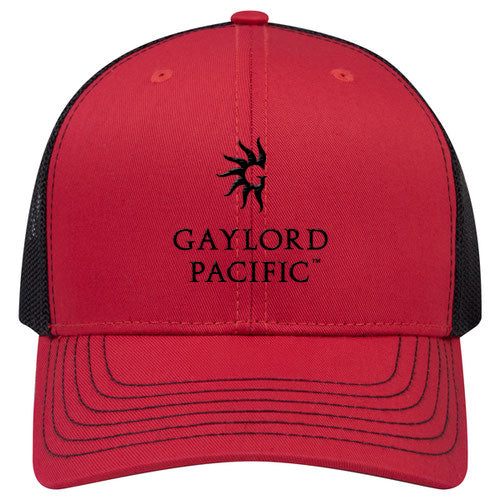 Custom BRAND / LOGO Cotton Blend Twill 6 Panel Mid Profile Mesh Back Trucker Cap