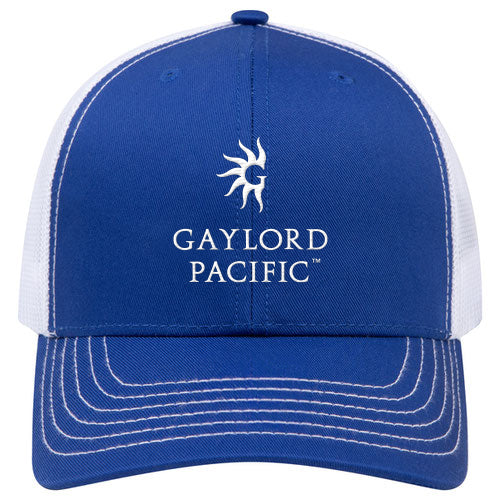 Custom BRAND / LOGO Cotton Blend Twill 6 Panel Mid Profile Mesh Back Trucker Cap