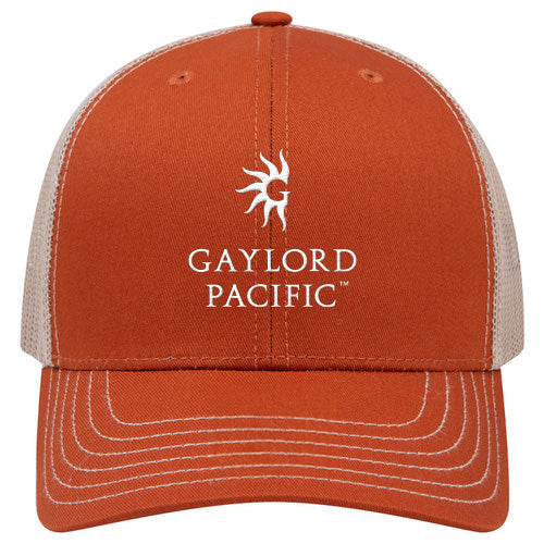 Custom BRAND / LOGO Cotton Blend Twill 6 Panel Mid Profile Mesh Back Trucker Cap