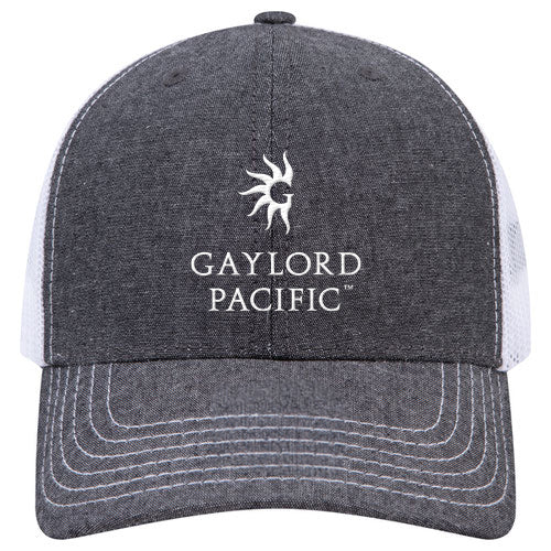 Custom BRAND / LOGO Cotton Blend Twill 6 Panel Mid Profile Mesh Back Trucker Cap