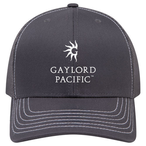 Custom BRAND / LOGO Cotton Blend Twill 6 Panel Mid Profile Mesh Back Trucker Cap