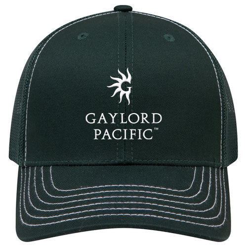 Custom BRAND / LOGO Cotton Blend Twill 6 Panel Mid Profile Mesh Back Trucker Cap