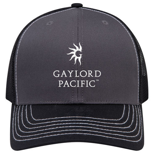 Custom BRAND / LOGO Cotton Blend Twill 6 Panel Mid Profile Mesh Back Trucker Cap