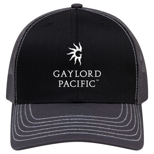 Custom BRAND / LOGO Cotton Blend Twill 6 Panel Mid Profile Mesh Back Trucker Cap