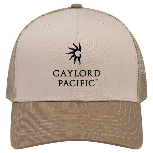 Custom BRAND / LOGO Cotton Blend Twill 6 Panel Mid Profile Mesh Back Trucker Cap