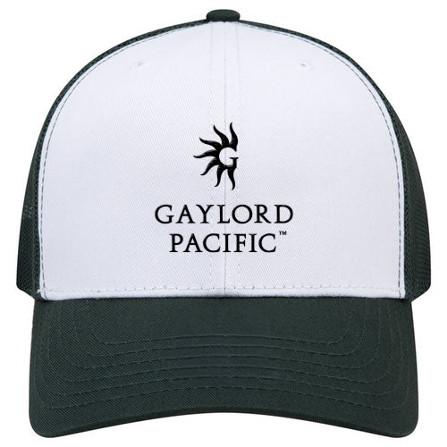 Custom BRAND / LOGO Cotton Blend Twill 6 Panel Mid Profile Mesh Back Trucker Cap