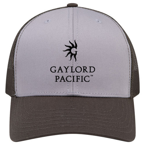 Custom BRAND / LOGO Cotton Blend Twill 6 Panel Mid Profile Mesh Back Trucker Cap