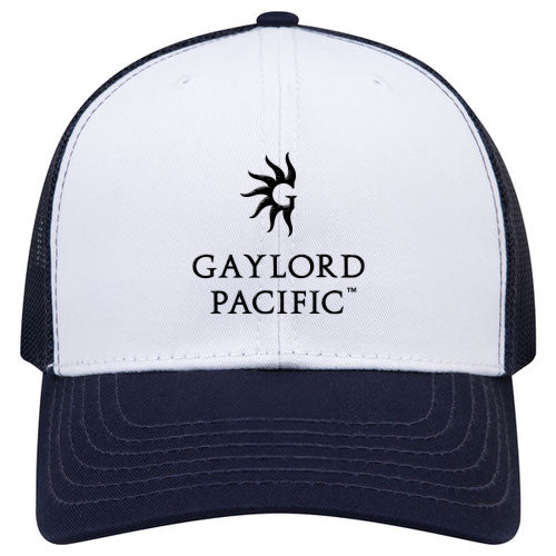 Custom BRAND / LOGO Cotton Blend Twill 6 Panel Mid Profile Mesh Back Trucker Cap